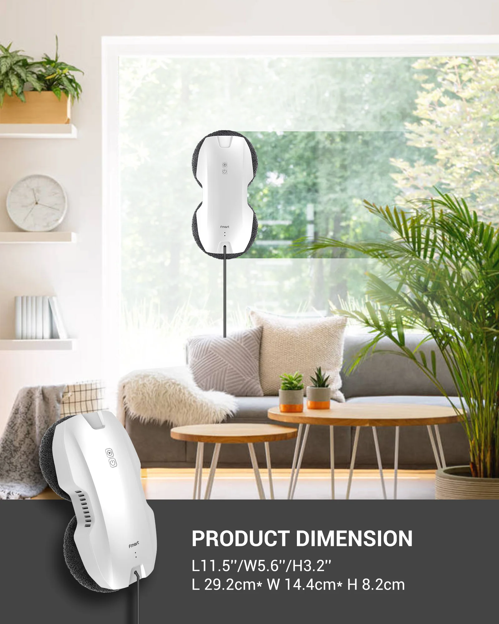 Робот-очиститель окон T8Pro для плитки безрамное окно стекло очистки AI пульт