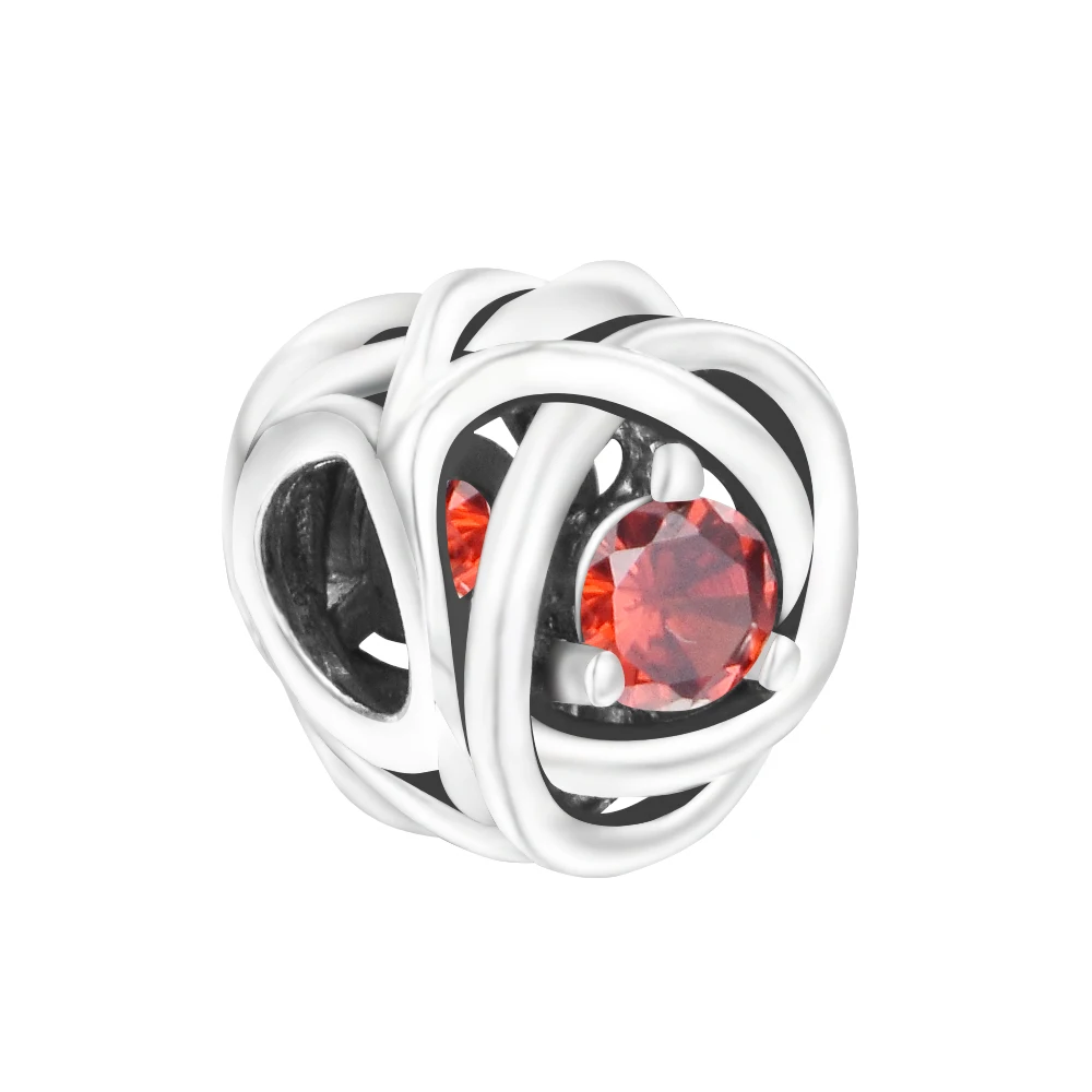 

DIY Fits for Pandora Charms True Red Eternity Circle Beads Bracelets 100% 925 Sterling-Silver-Jewelry Free Shipping