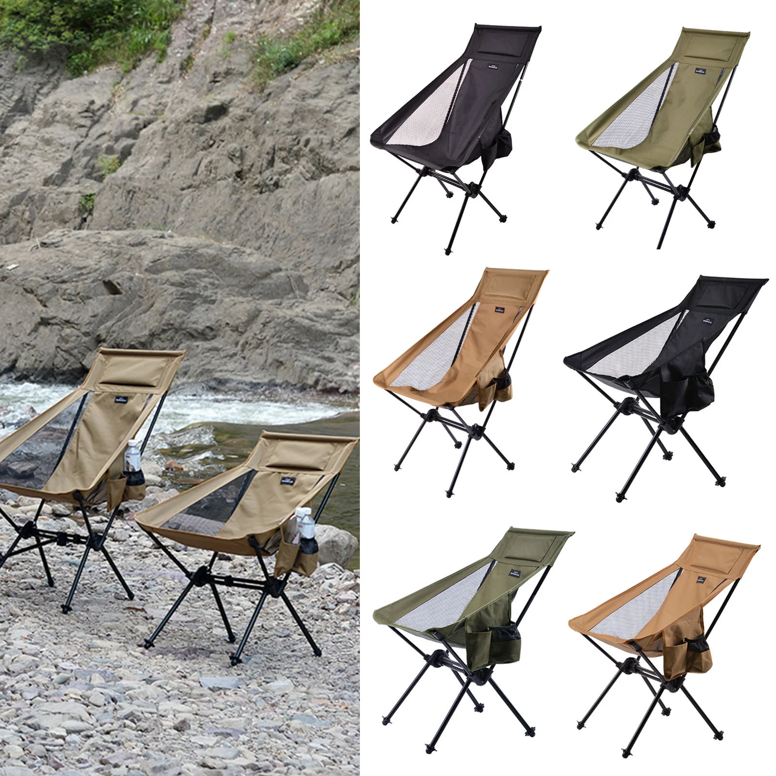 

Широкое Кресло-шезлонг sunчлен из алюминиевого сплава, для отдыха, для самостоятельного вождения, с боковыми карманами, Широкое Кресло-шезло...