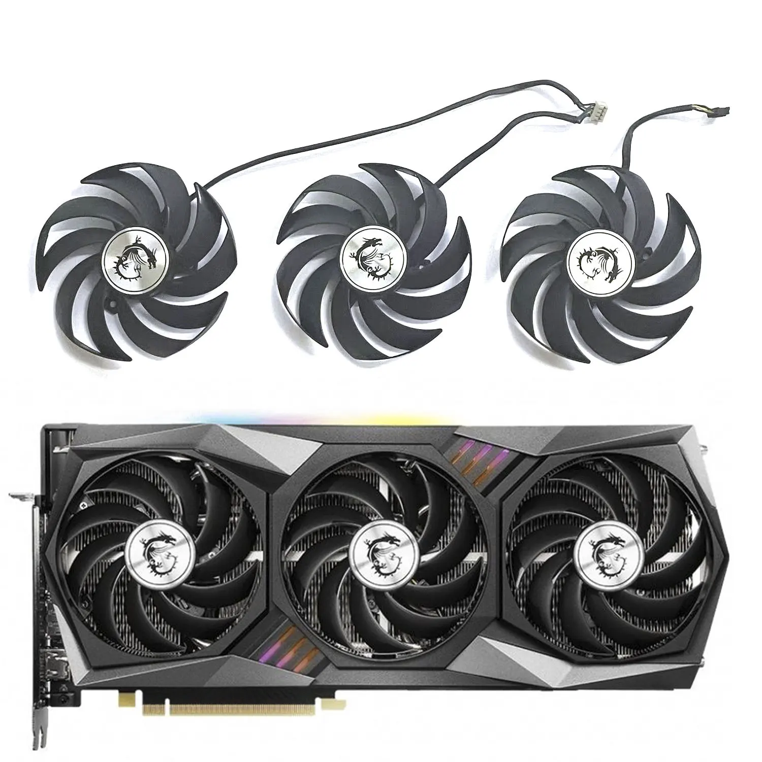 

Original 90MM PLD09210B12HH GPU Graphics Fan for MSI GeForce RTX 3060 3070 3080 3090 3060Ti 3070TI Gaming X Triple Graphics Card