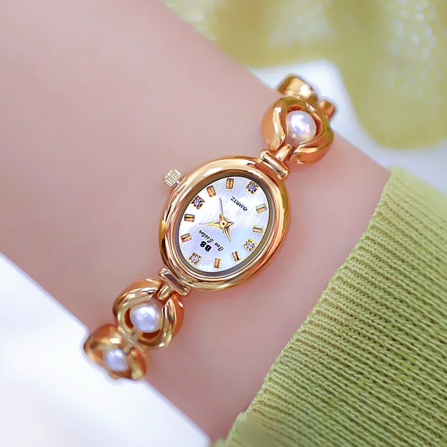 

Montre Femme 2022 Luxury Women Watches Top Brand Pearl Bracelet Quartz Watches Ladies Wristwatch Relogios Femininos saat