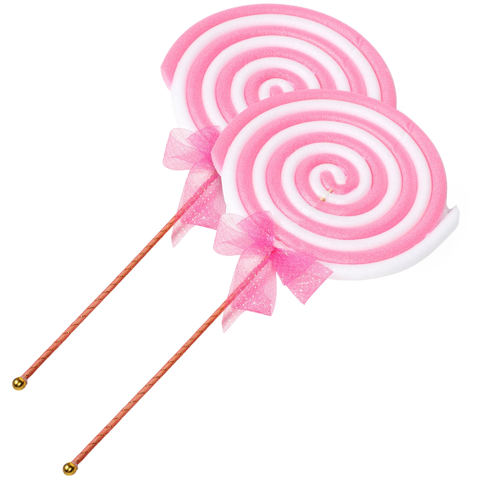 

2 Pcs Lollipop Photo Theme Prop Wedding Cake Decorations Candy Lollipops Decorating Simulation Food Pretend DIY