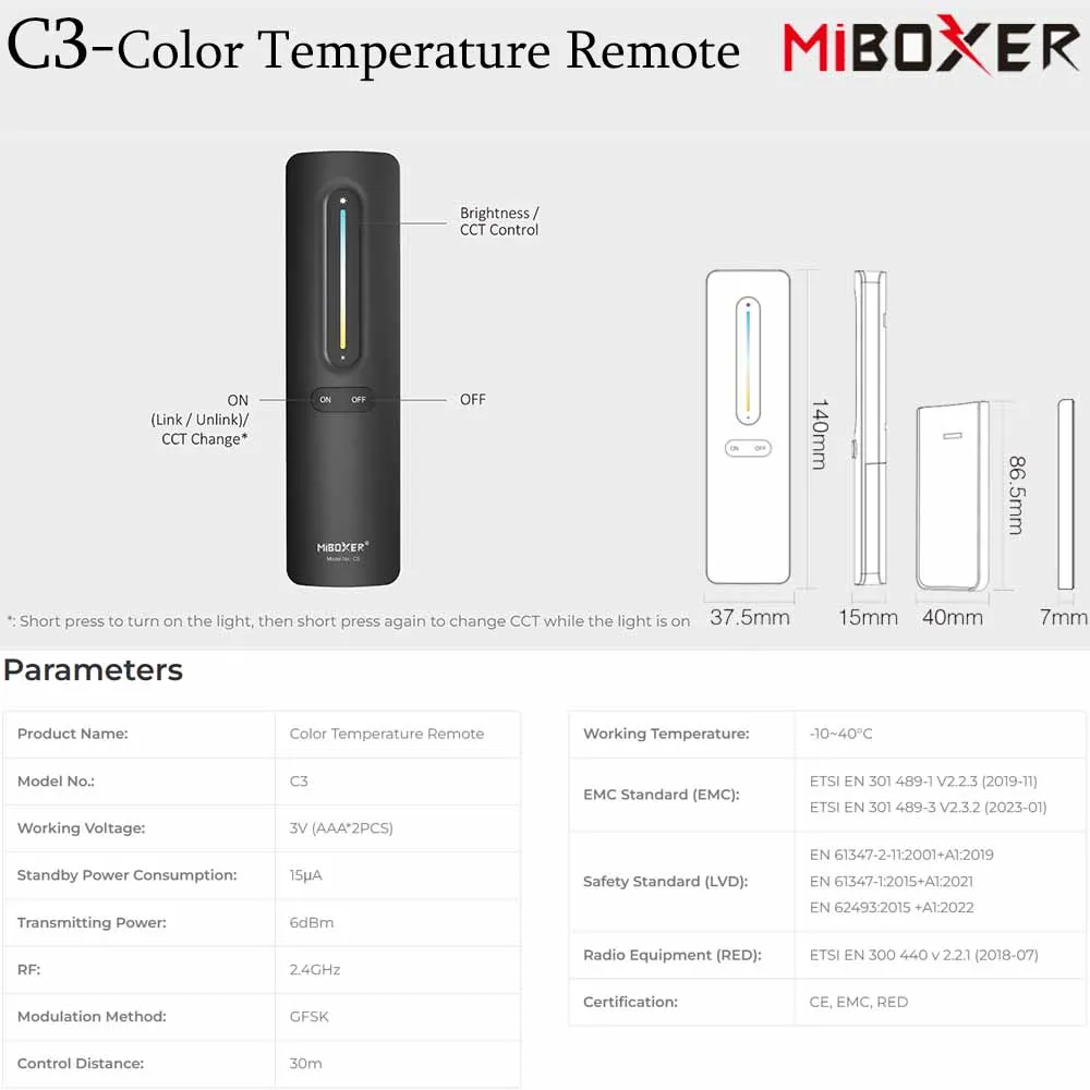 Беспроводной контроллер для светодиодных лент Miboxer Tuya Wi-Fi 2 в 1