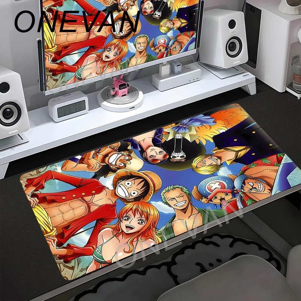 Фото Игровой коврик для мыши HD Print XXL One Piece, офисный коврик, противоскользящий резиновый коврик для геймеров, аксессуары для ПК, большой размер, коврик для мыши. №4