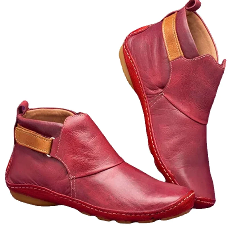 

Fashion Women Boots Flats Waterproof Ankle Boots Ladies Comfortable Shoes Winter No Slip Booties Female Casual Shoes Woman
