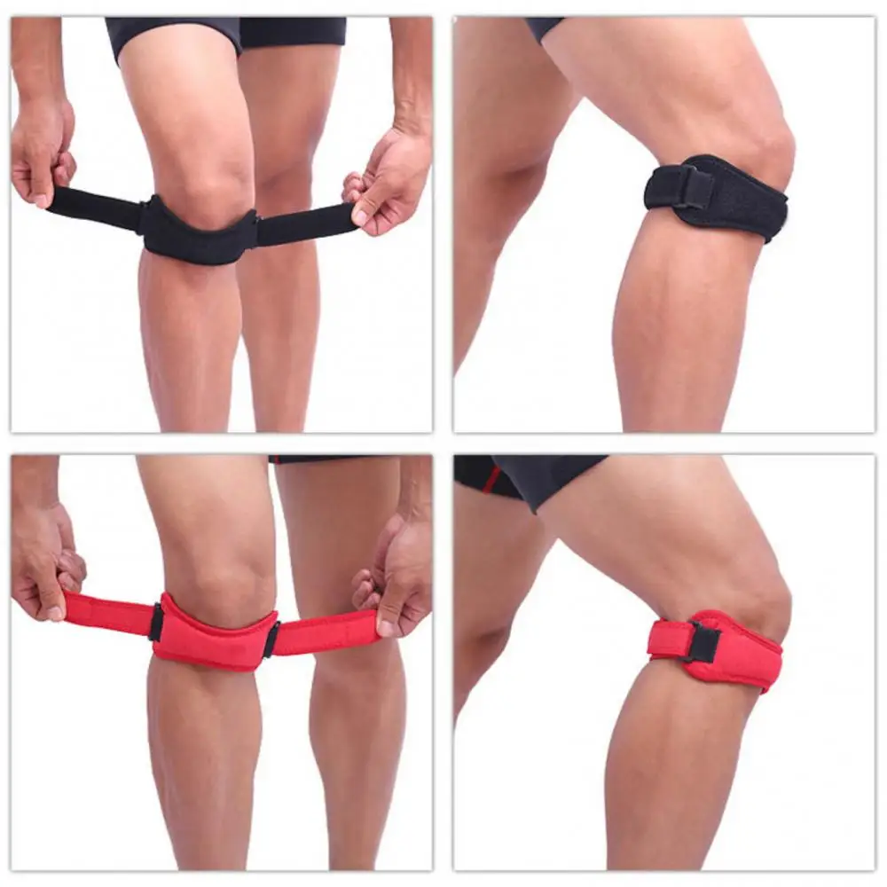 

1PCS Sports Kneepad Double Patellar Knee Patella Tendon Support Strap Brace Pad Protector Open Knee Wrap Strap Band