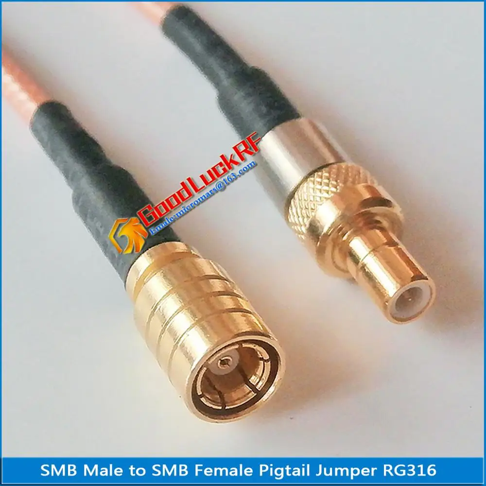 

1 шт. высококачественный SMB штекер-SMB гнездо, двойной SMB RF разъем, Pigtail Jumper RG316, кабель 50 Ом, низкие потери