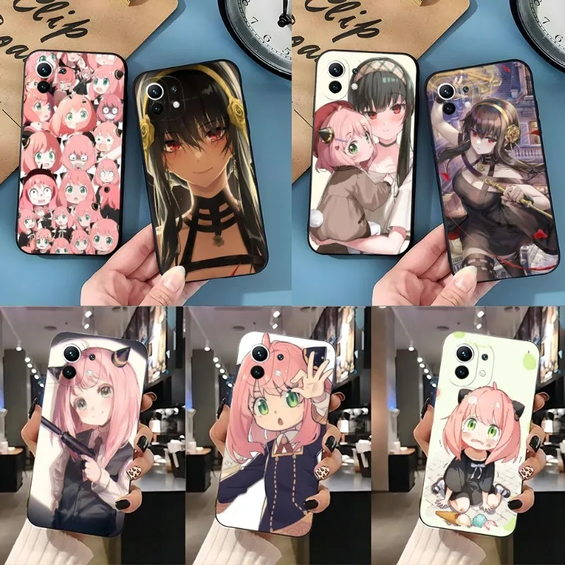 

Anime SPY×FAMILY Phone Case For Redmi K40 K30 K20 Pro Plus K50 Gaming Extreme GO 8 8A 9 9A 9C 9T 10 10X Black Silicone Cover