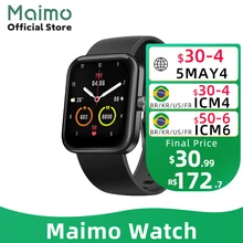 Maimo Watch Global Version 70mai Smartwatch 1.69" Alexa Voice Blood Oxygen Heart Rate 5ATM Waterproof 10 Days battery Watches