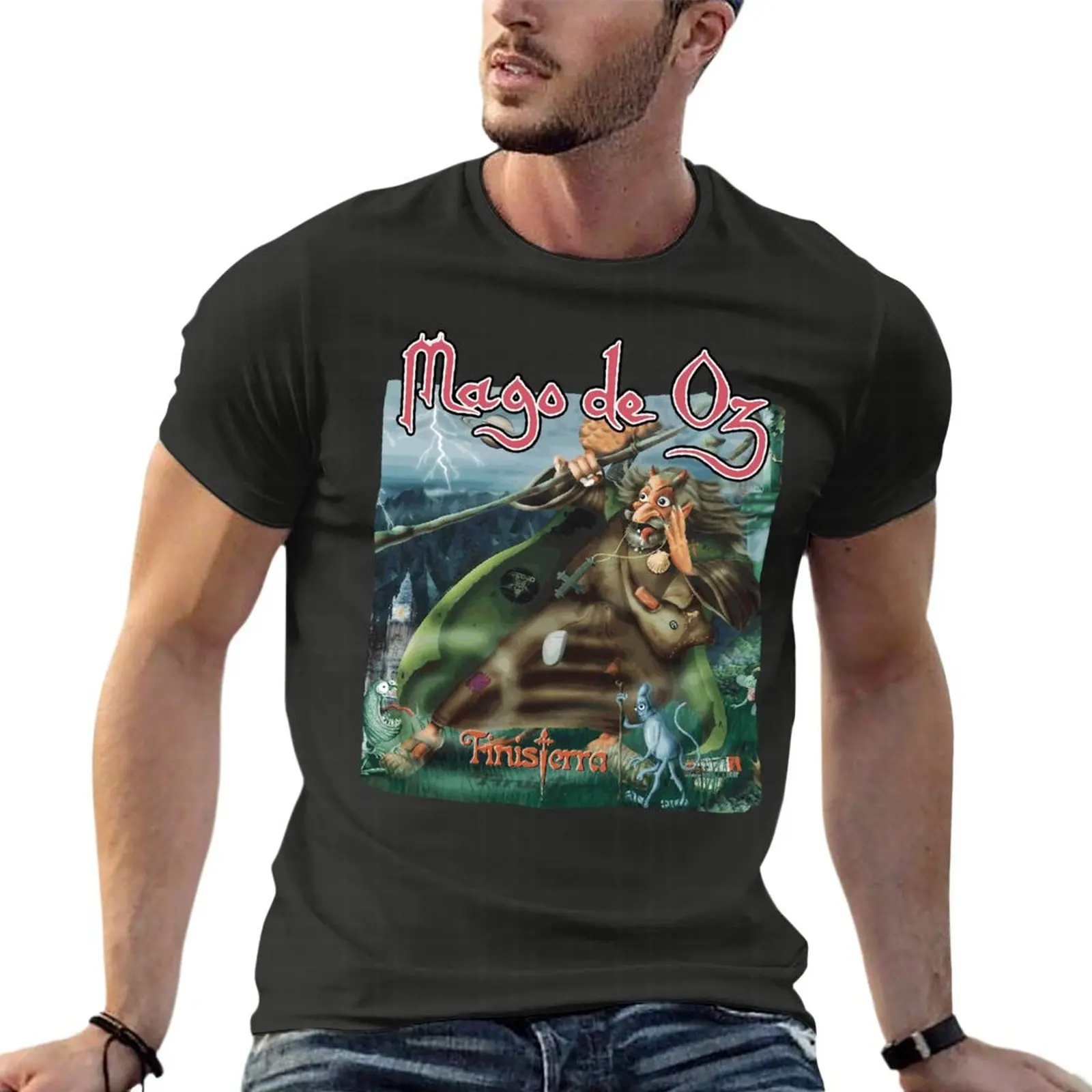 

Mago De Oz Band Tour Oversize Tshirt Personalized Men Clothes 100% Cotton Streetwear Large Size Top Tee