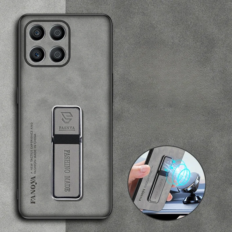 Для Honor 200 Smart 5G 200Pro Lite Skinsheep Leather Armor Case для X7C 4G X5B + X6B X8B Магнитный чехол-держатель