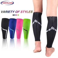 toprunn 1pc elastic shin guard protector calf protector sleeves running footballcycling leg warmers compression breathable sport