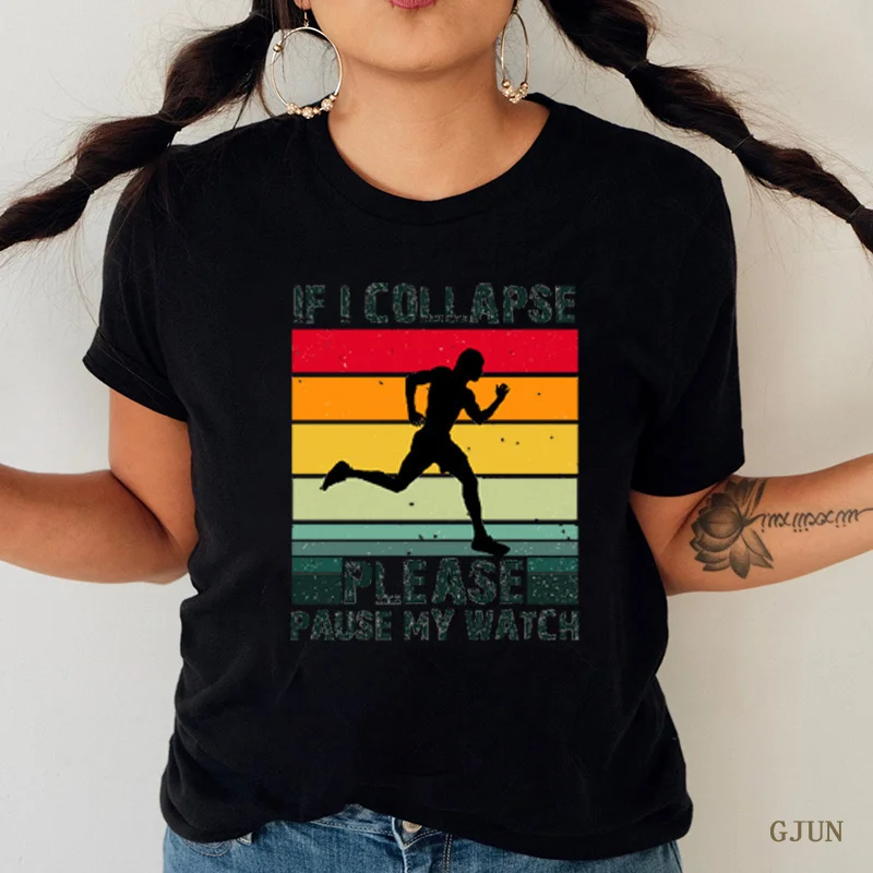 

If I Collapse Pause My Watch T-shirt for Men Women Summer T-shirts Short Sleeve Hip Hop Tshirt Vintage Clothes Unisex Streetwear