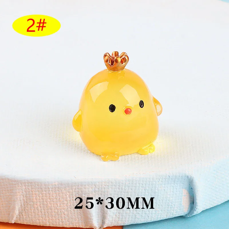 

Люминесцентная Корона из смолы, искусственное украшение автомобиля, мультяшное зеркало заднего вида, игрушка-курица, подарки