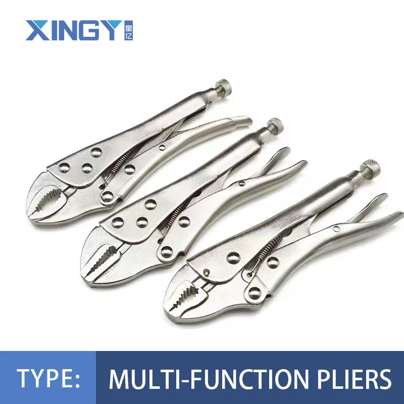 

XINGYI 5 Inch Locking Pliers Ground Mouth Straight Jaw Lock Vise Grip Clamp Hand Tools
