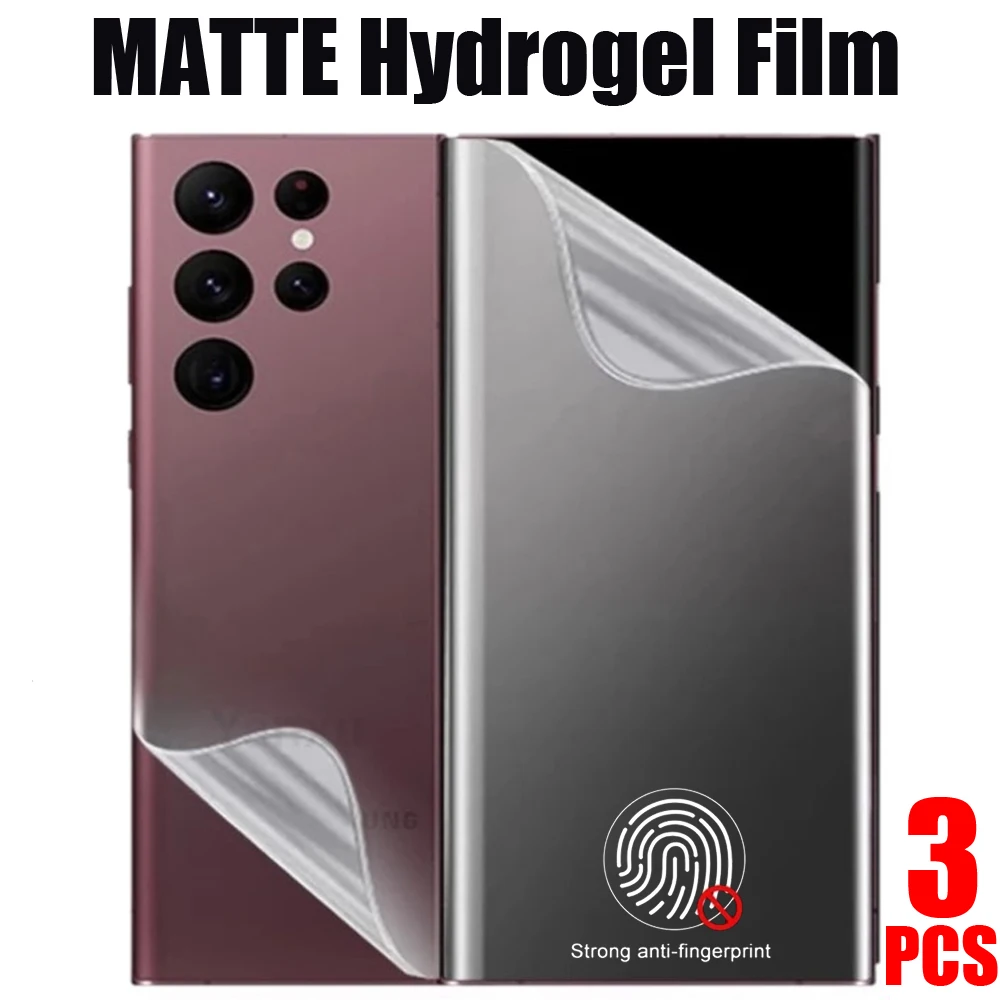 

3PCS Matte Hydrogel Film for Samsung Galaxy S23 S22 S21 S20 FE Ultra Plus Soft Screen Protector for Samsung Note 8 9 10 Pro 20