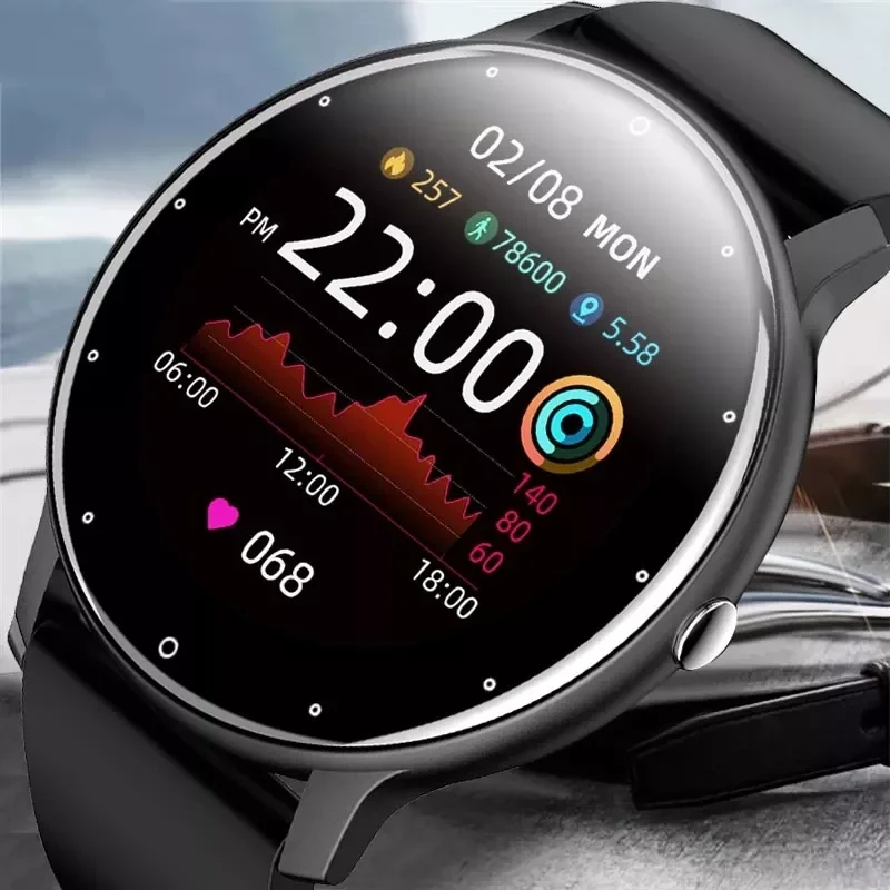

2022 New Smart Watch Men Full Touch Screen Sports Fitness Watch IP67 Waterproof Bluetooth For Android ios smartwatch Men+box