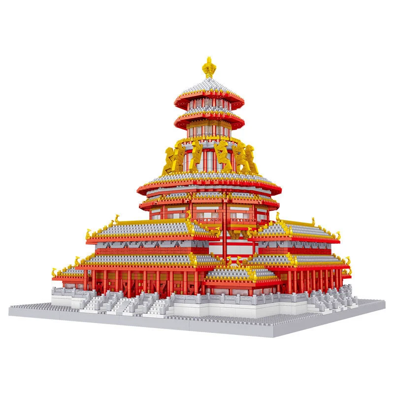 

DIY мировая архитектура древний дворец Ziwei сказочная модель храма мини алмазные строительные блоки кирпичи обучающие игрушки для детей