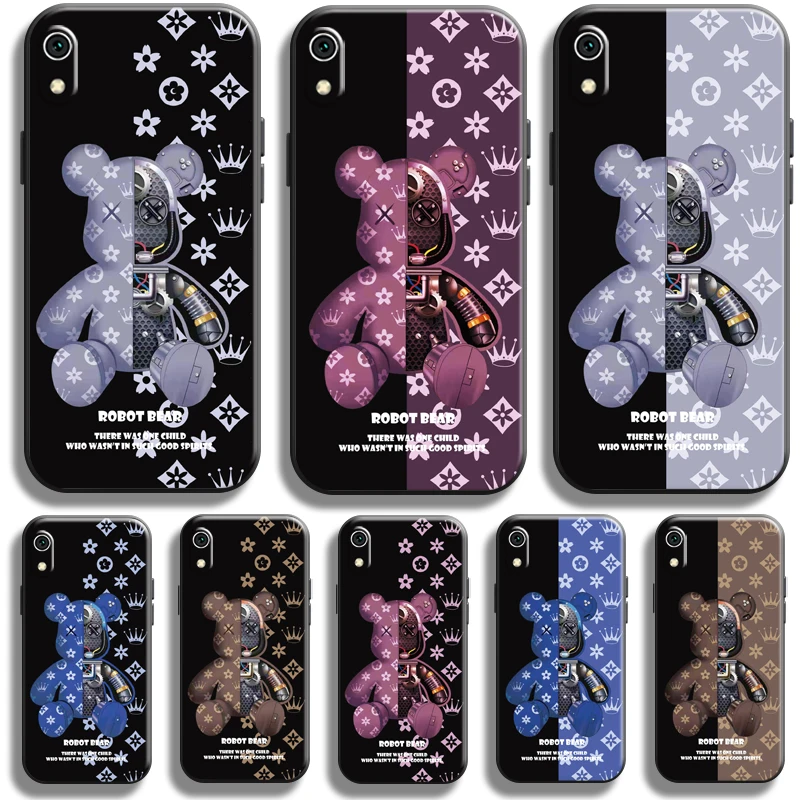 

Luxury Mechanical Bear Phone Case For Xiaomi Redmi 7A Soft TPU Black Ultra-Thin Funda