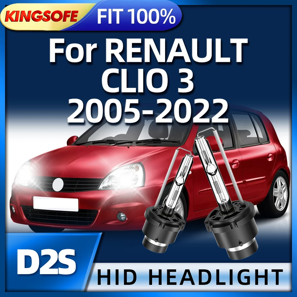 

Roadsun HID Xenon Bulb Car Headlight D2S 6000K For RENAULT CLIO 3 2005 2006 2007 2008 2009 2010 2011 2012 2013 2014 2015-2022