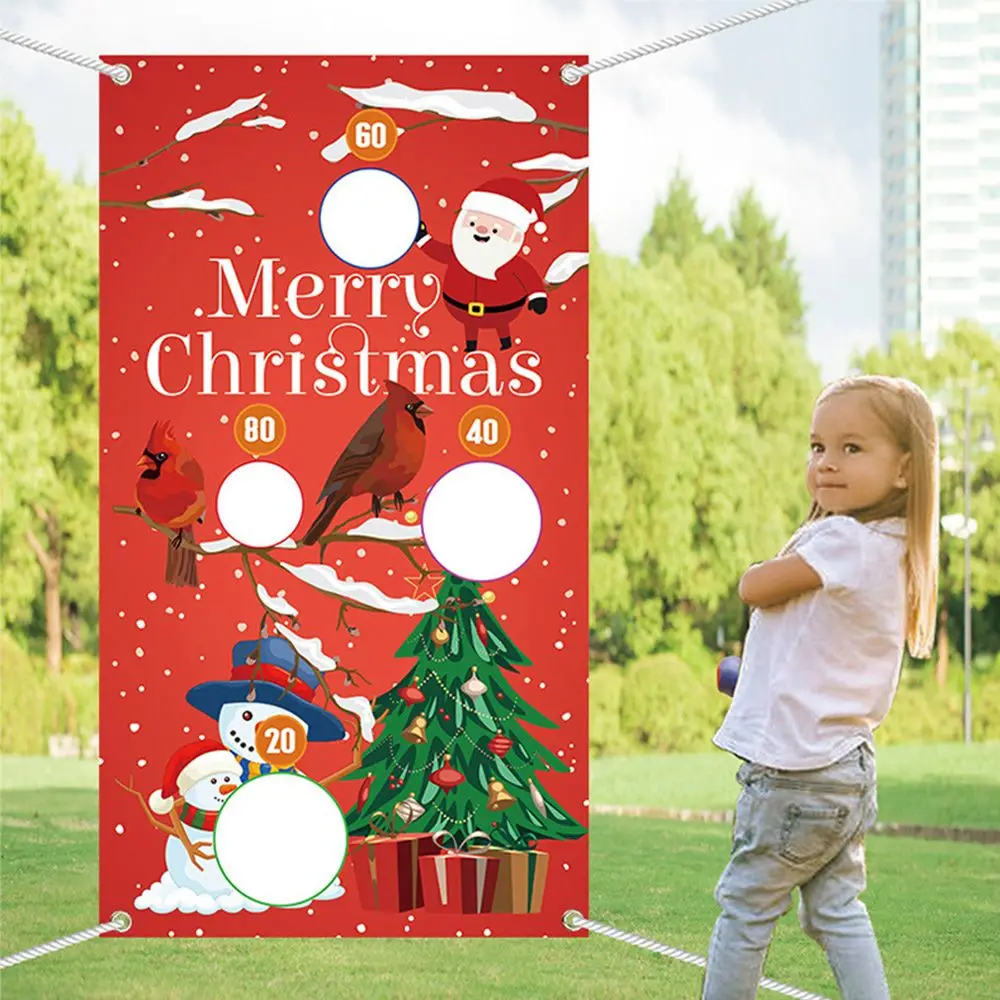 

for Adults Children Party Games Christmas Throwing Game Flag Outdoor Toy Safe Tossing Throwing Banner Play Bean Bags