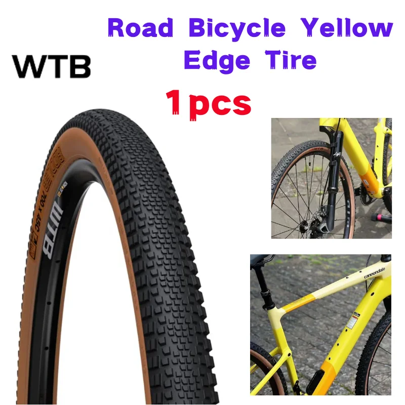 WTB Road Bicycle Outer Tire Gravel 700x37c Yellow Edge Tire Off-road Ultralight Anti-Puncture 120TPI Bike Parts