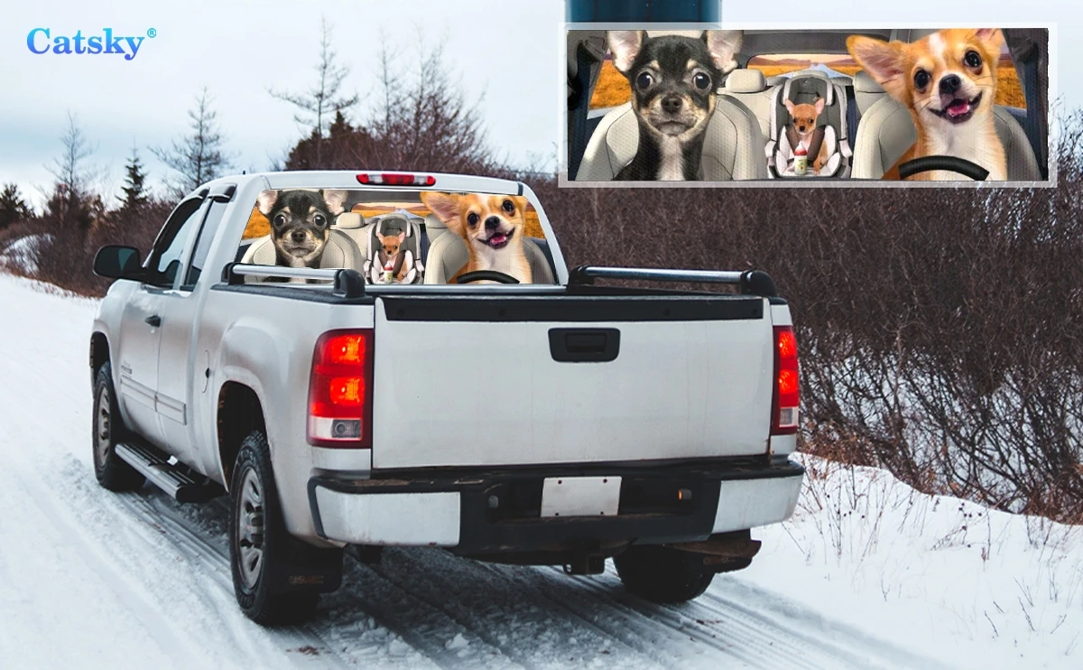 

Наклейка на заднее стекло автомобиля с изображением собаки, перфорированная оконная пленка, наклейки на заднее стекло грузовика, декор для автомобиля, грузовика