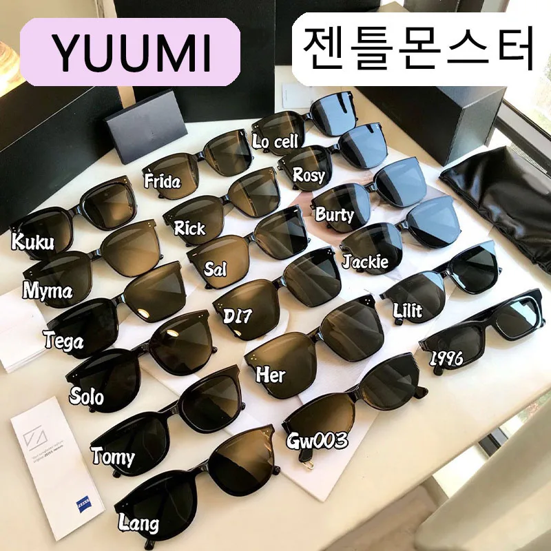 

GENTLE YUUMI Sunglasses Women Man Luxury Brand Designer Goods Summer Cat Eye Sun Glasses Oversized Monster Driver Jennie Goggles