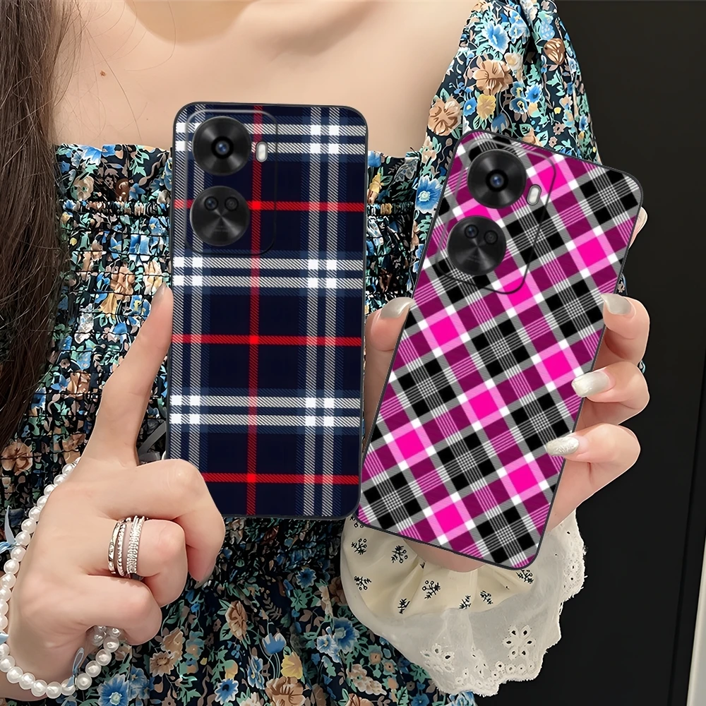 Чехол для мобильного телефона с решетчатой текстурой сетки Huawei Nova 12 11 10 9 8 7 Pro SE 5G