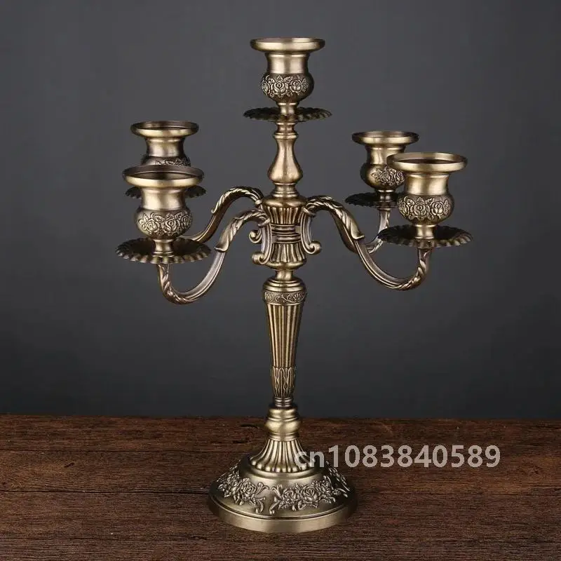 Подсвечники с 3 подвесками/5 подвесками бронзовый металлический свадебный