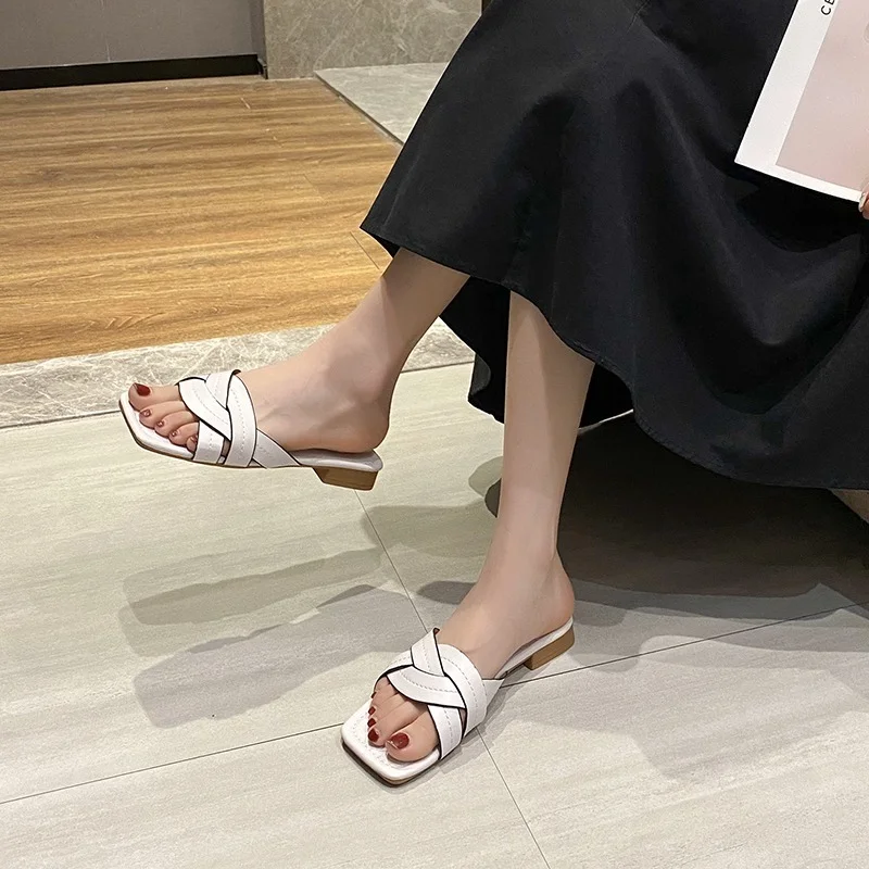 Fashion Flip-Flops Women Open Toe Slippers Women Soft Indoor Slippers  Simple Versatile Women Slippers Summer Flat Sandals Women - купить по  выгодной цене | AliExpress