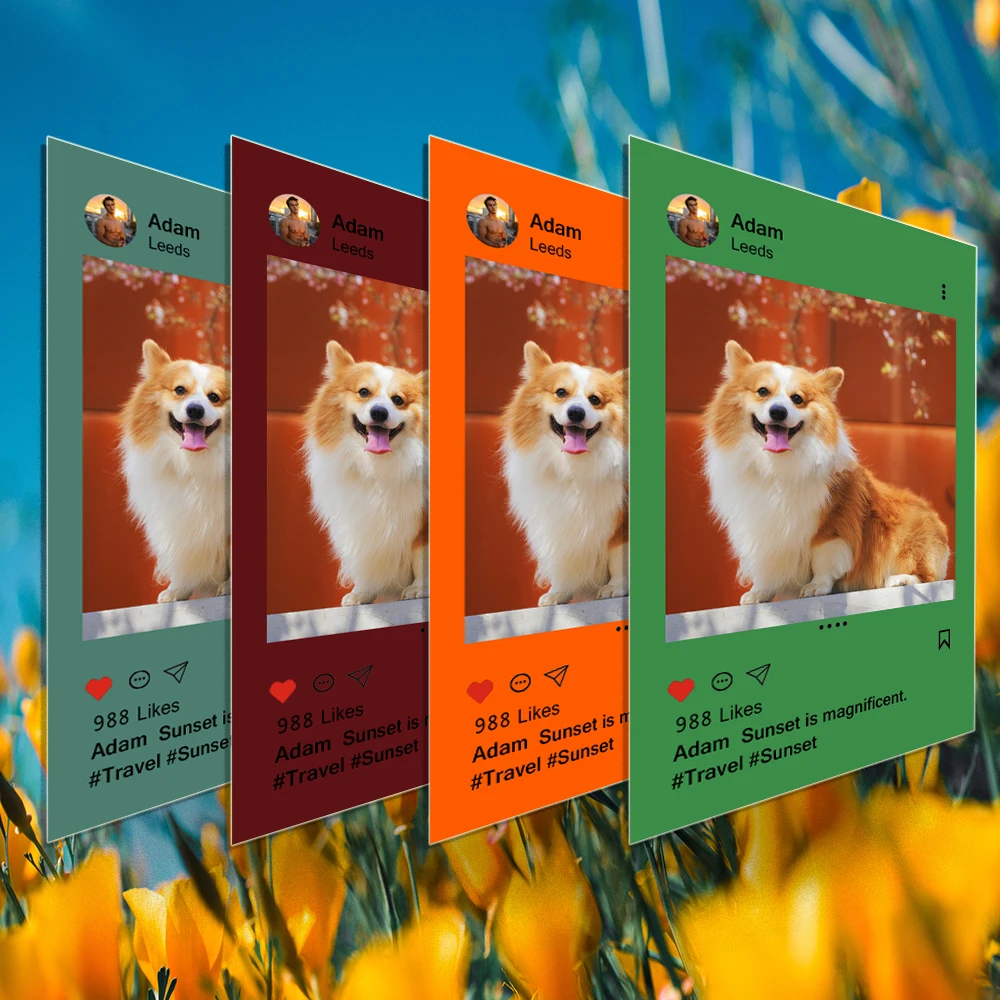 

ZYLTD Сделай Сам персонализированный Instagram, Facebook фотоальбом акриловая доска индивидуальный подарок для вечеринки VIP продвинутый частный перс...