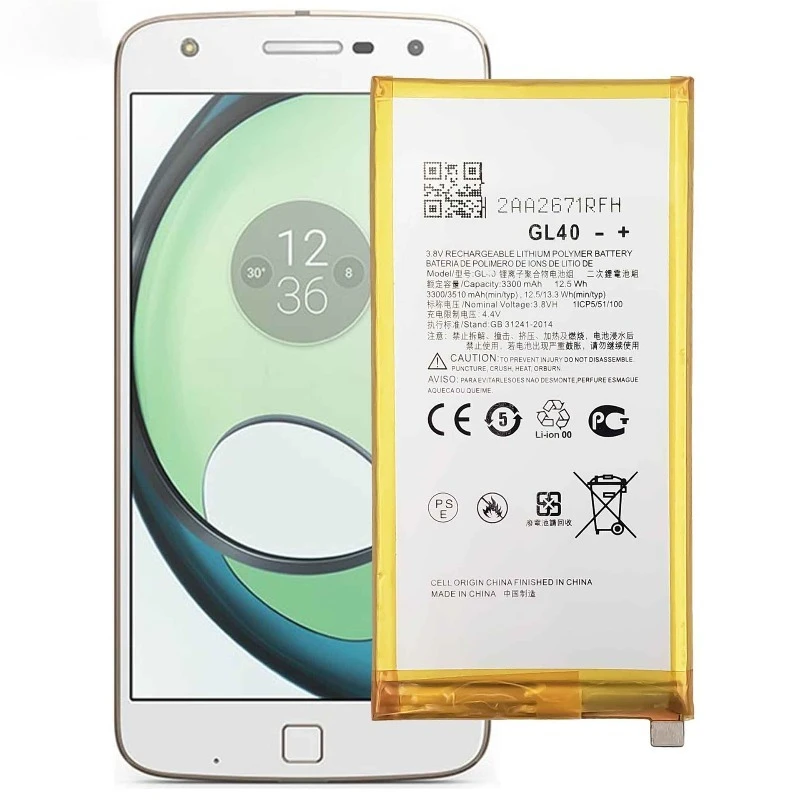 Фото GL40 для Motorola Z Play XT1635-03 Z Play Droid Phone Батарея Высококачественная сменная батарея большой емкости с инструментами №4