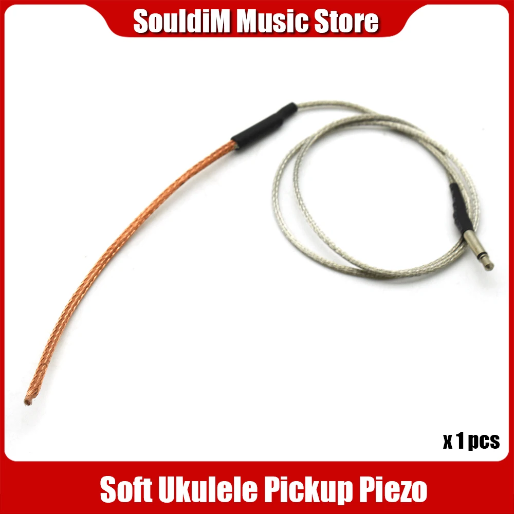 

High Sensitive Ukulele Mini Guitar Transducer Picup Piezo Ukulele Bridge Saddle Piezo Soft with 2.5mm Jack
