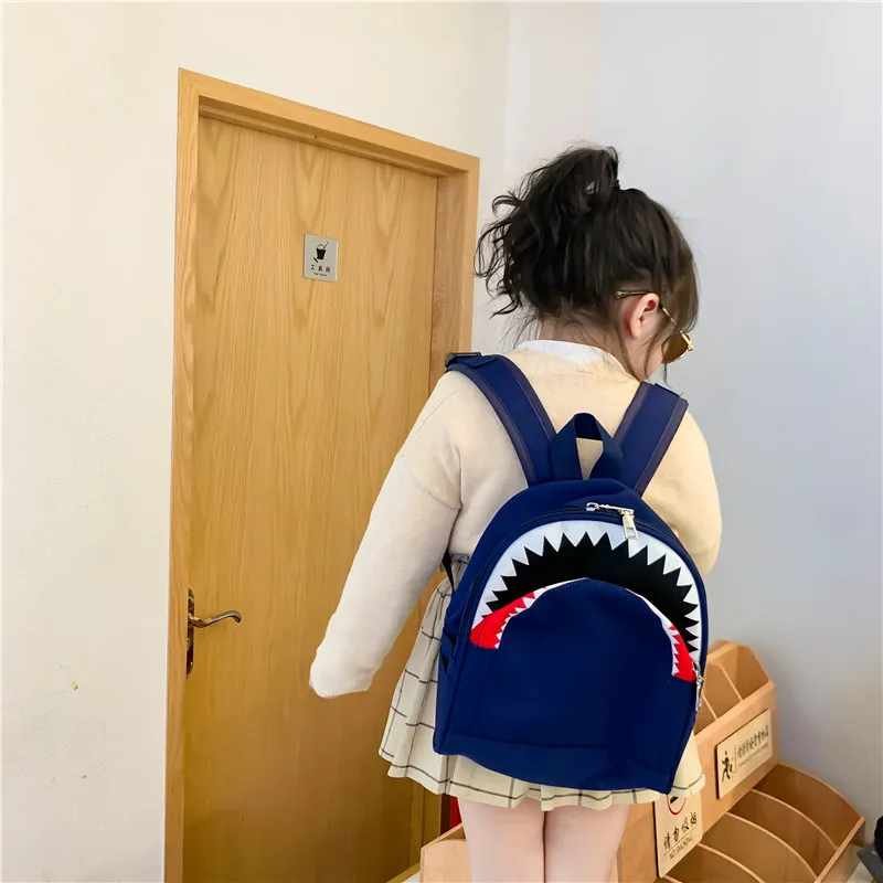Children's School Bag Shark Backpack Cartoon Cute Boy Girl Backpack Fashion Light Weight Reducing Kindergarten Bags