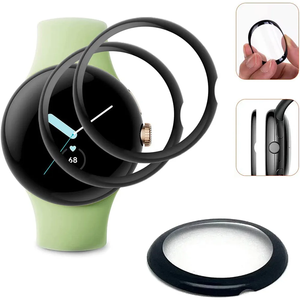 

1-5 шт. Защитная пленка с закругленными краями для Google Pixel Watch PMMA полная защита экрана Аксессуары для умных часов
