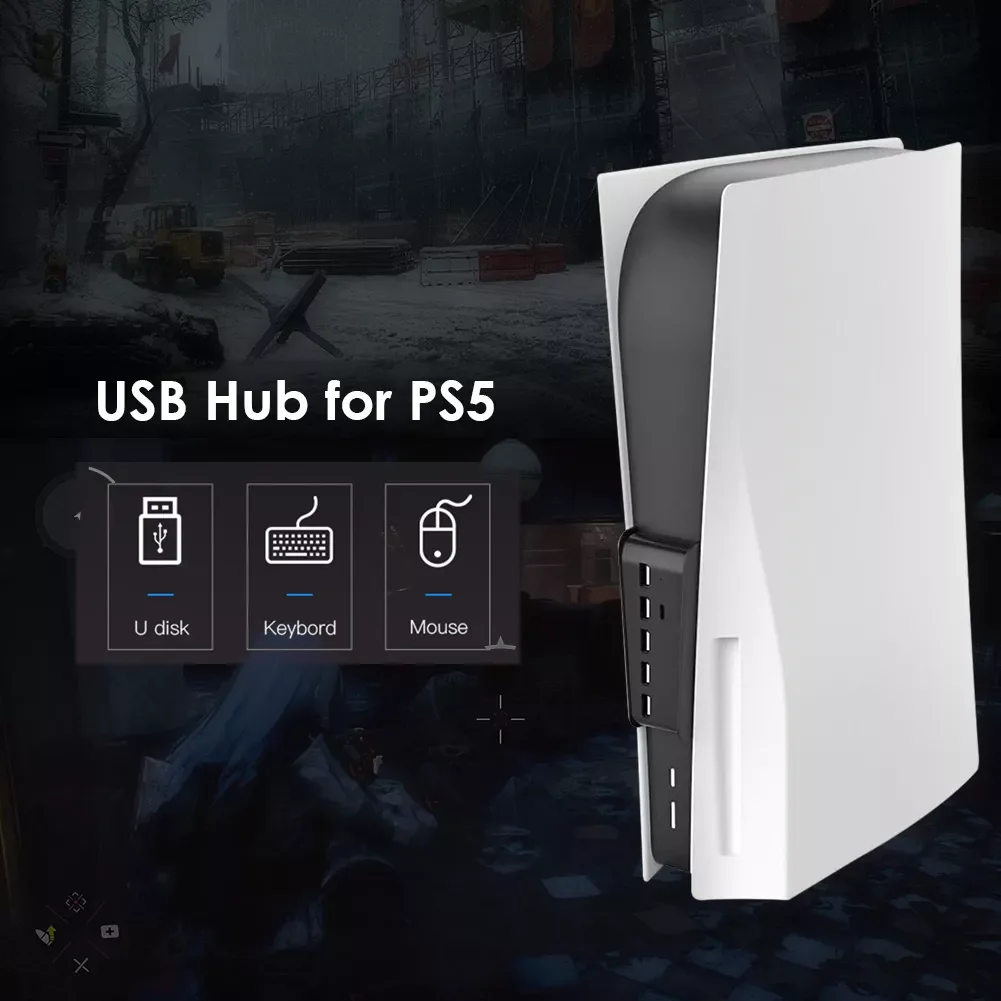 

For PS5 USB Hub Adapter 6 Ports USB 3.0 USB A TYPE-C 3.1 Expander Splitter Super Speed USB HUB 3.0 for PlayStation 5 Console