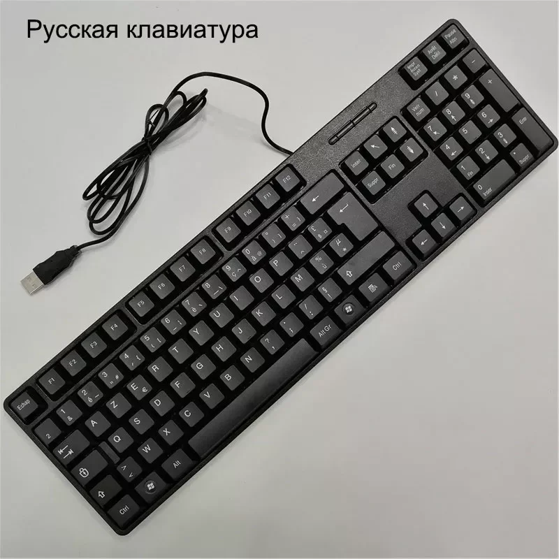 

Russian Letter keycaps Keyboard Gaming Keyboard Usb Wired 104 Keys For Computer