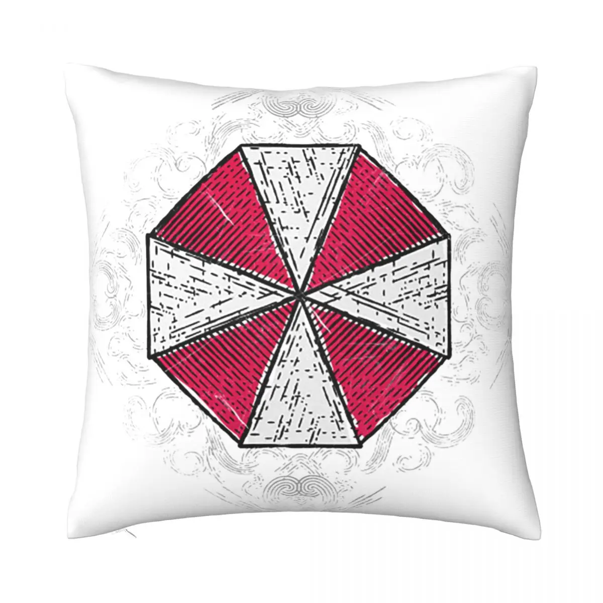 

Umbrella Corporation Logo Pillowcase Cushion Cover Decorative Biohazard Zombie Throw Pillow Case Cover Home Drop Shipping 18"