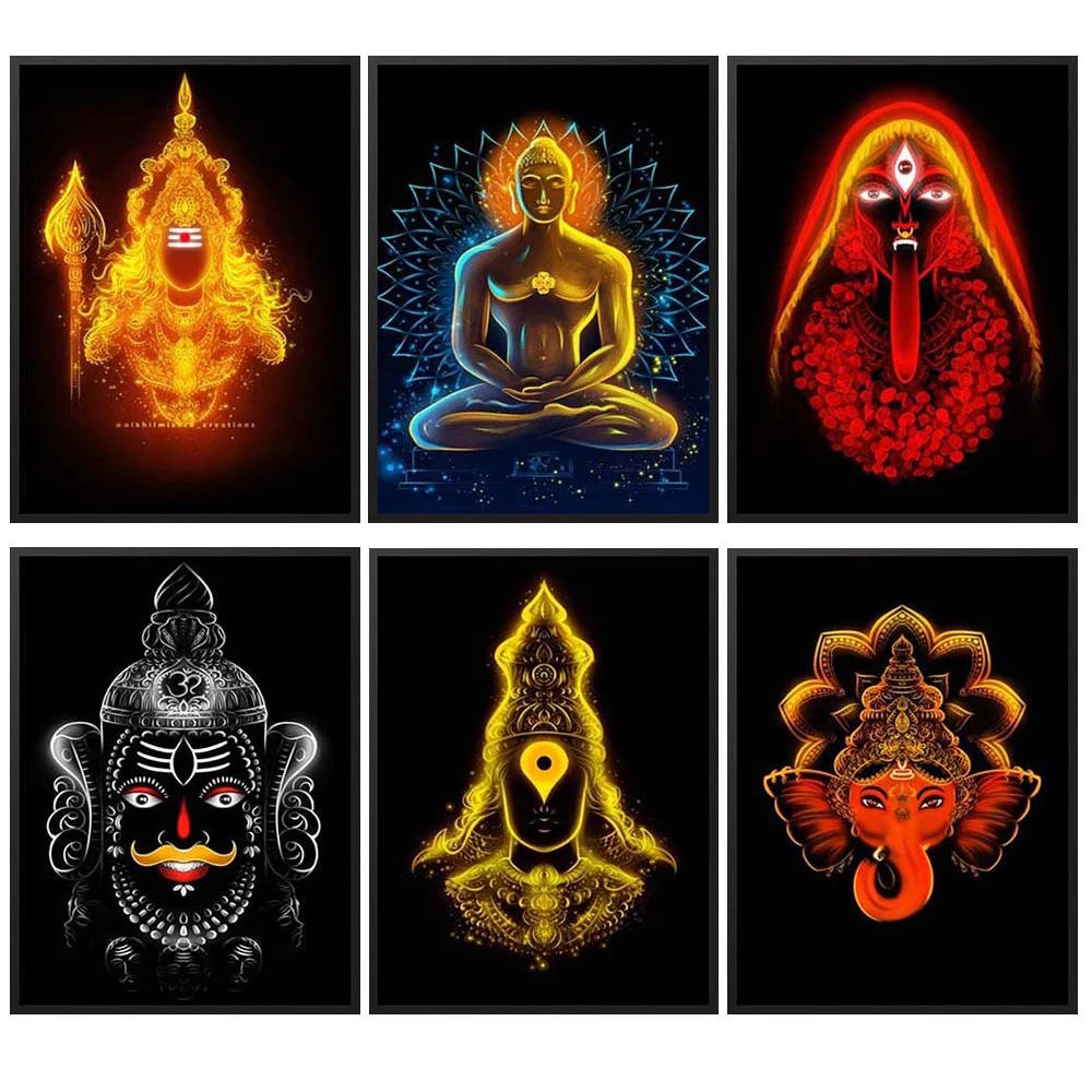 

Religion Smiling Mahakal Lord Murugan Wall Pictures For Living Room Nordic Poster Wall Art Canvas Painting Home Decor Unframed