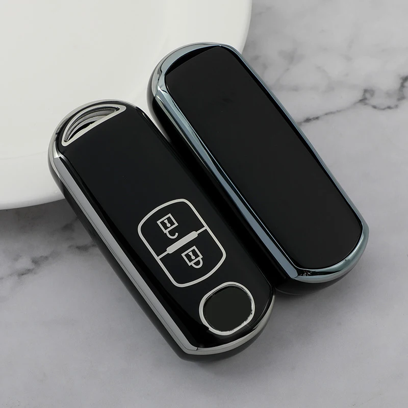 

ТПУ чехол для автомобильного ключа с дистанционным управлением чехол Чехол для Mazda 2 3 6 Atenza Axela Demio CX-5 CX5 CX-3 CX7 CX-9 2015- 2019 2 3 4 кнопки без ключа