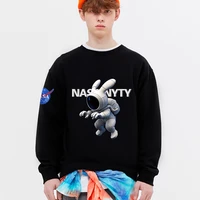 space rabbit sweater astronaut print hoodie tide brand mens trend loose spring and autumn hip hop high street bf couple jacket