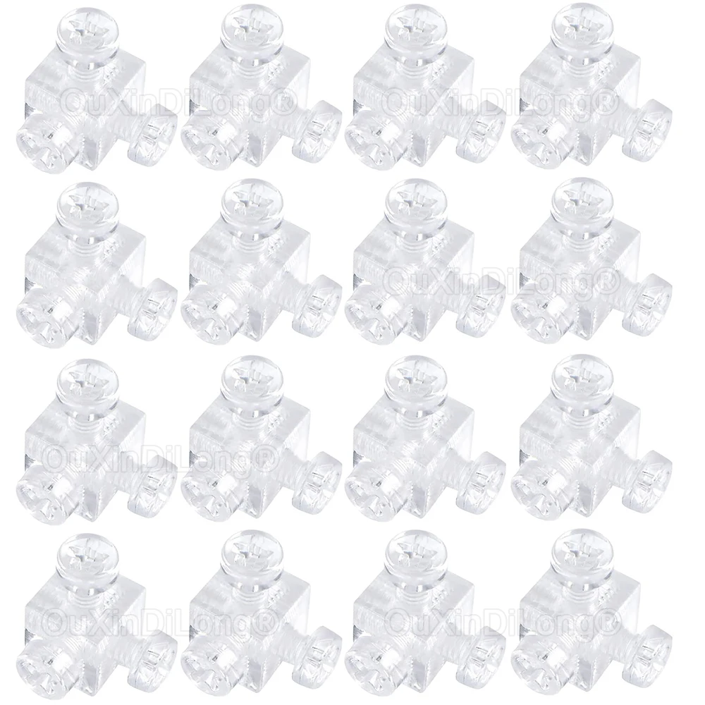 

200 шт., акриловые угловые кронштейны с винтами, 6 отверстий