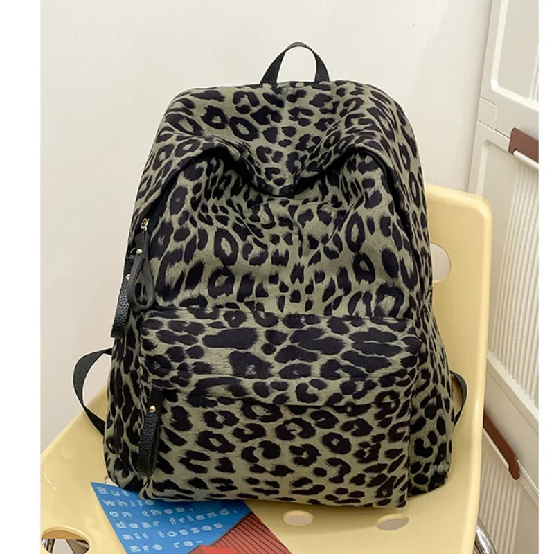 Повседневные модные рюкзаки с леопардовым принтом высокое качество простые на