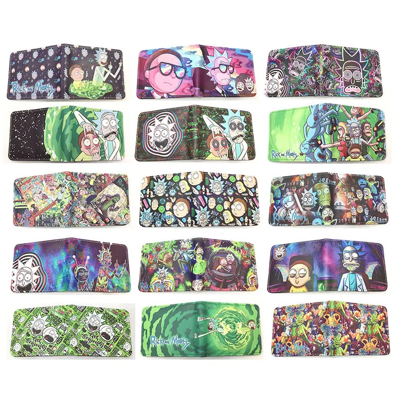 

Kawaii Pickle Mr.meeseeks Морти Рик клон Модный популярный мультяшный кошелек короткий кошелек для монет для мальчиков девочек мальчиков праздничный ...