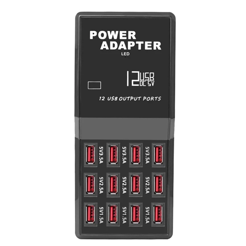 

67JA USB Charger hub Power USB Charging Station USB Charger Block Multi Port 12 Port