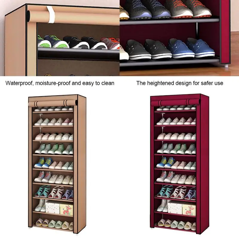 

Multilayer Shoe Cabinet Vertical Space Saving Nonwoven Shoes Shelf Organizer Shoe Stand Entryway Shoe Rack
