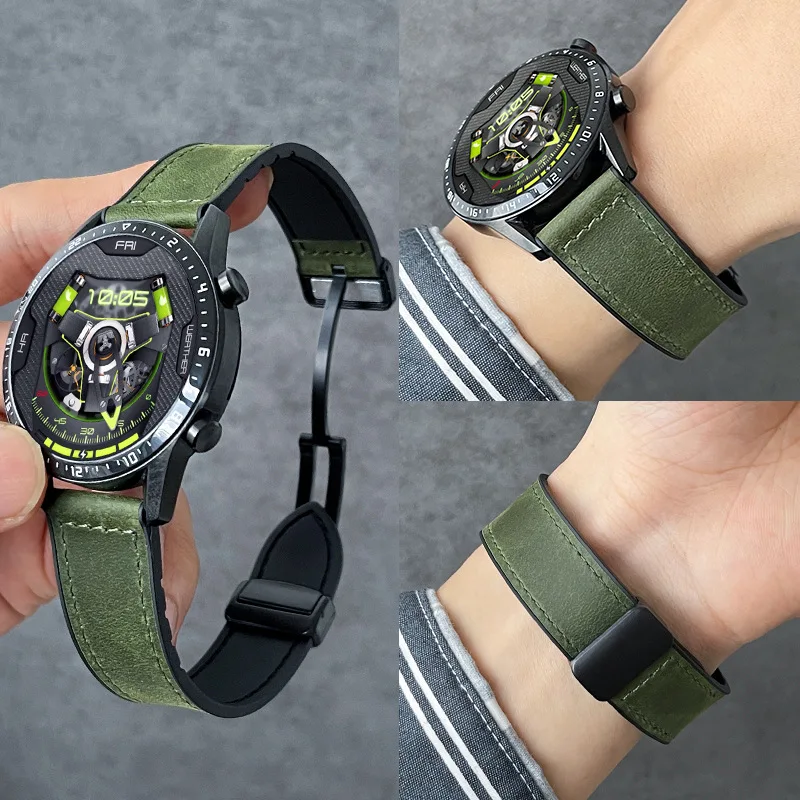 Магнитный ремешок для Huawei watch GT4 GT3 GT2 pro 42 мм 46 спортивный Браслет Для Xiaomi S3/S2/S1 Pro 20 22