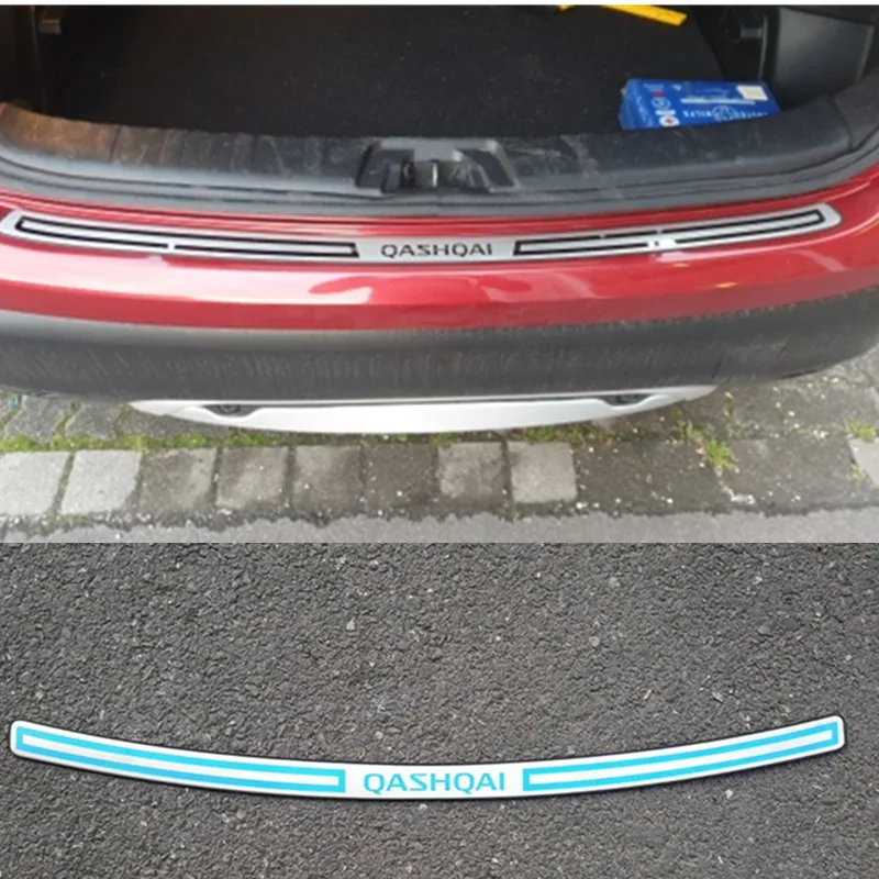

Free shipping 1PC for 2016 2017 2018 Nissan Qashqai J11 Stainless Steel back rear trunk Sill Scuff Plate Protection pedal