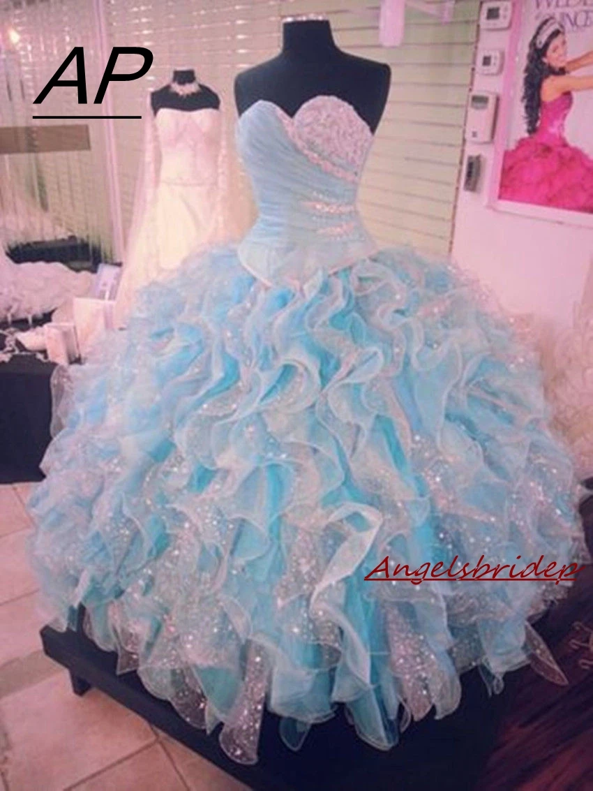 

ANGELSBRIDEP Princess Ball Gown Quinceanera Dresses Sweetheart Beading Floor-Length Debutante Gowns Special Occasion Party Prom